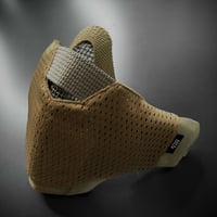 ［メッシュ生地モデル］サバゲー用　メッシュフェイスガード対応 ファッションカバー【type03】タン／タン［シンプルシリーズ］