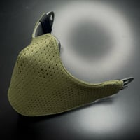 ［メッシュ生地モデル］サバゲー用　サンセイマスク対応 ファッションカバー【type05】グリーン／グリーン［シンプルシリーズ］