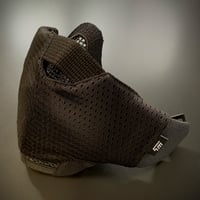 ［メッシュ生地モデル］サバゲー用　メッシュフェイスガード対応 ファッションカバー【type03】ブラック／ブラック［シンプルシリーズ］