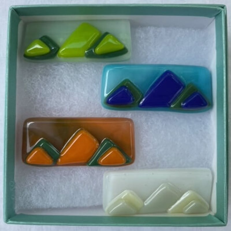 四季の箸置き ホテルオリジナル ルミエスタ×瑠璃工房 箸置き《上高地の四季》4個