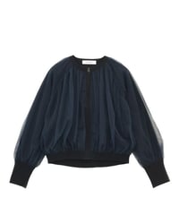 CEaRET(シーレット) Tulle Gather Knit Blouson