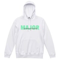 MPスウェットパーカー(ダブルロゴ)グリーン -WHITE-