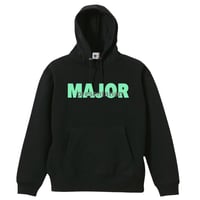 MPスウェットパーカー(ダブルロゴ)グリーン -BLACK-
