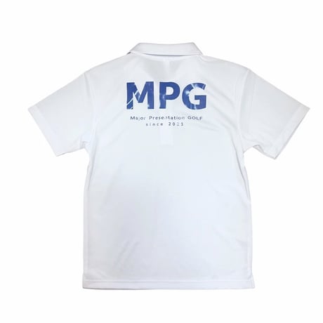 MPGロゴ　ドライポロシャツ -WHITE-