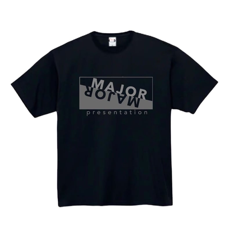 MP Tシャツ 反転ロゴ -BLACK- | Major Presentation