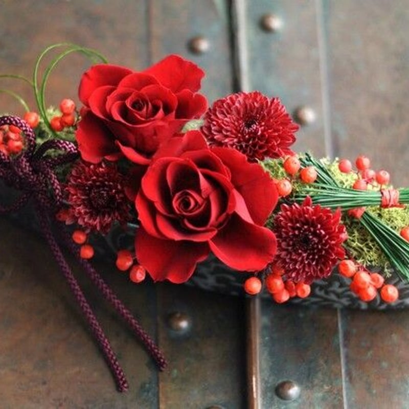 *゜..Rose Tiara.*゜..華やかなプリザーブドフラワー　アンティーク ゜..Rose Tiara.*゜..華やかなプリザーブドフラワー アンティーク お花