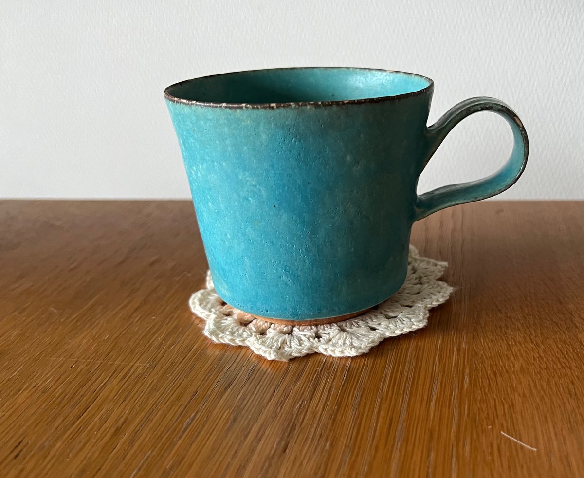 ヒロコの糸・布あそび】レース編みのコースター2枚セット✴︎ホワイト