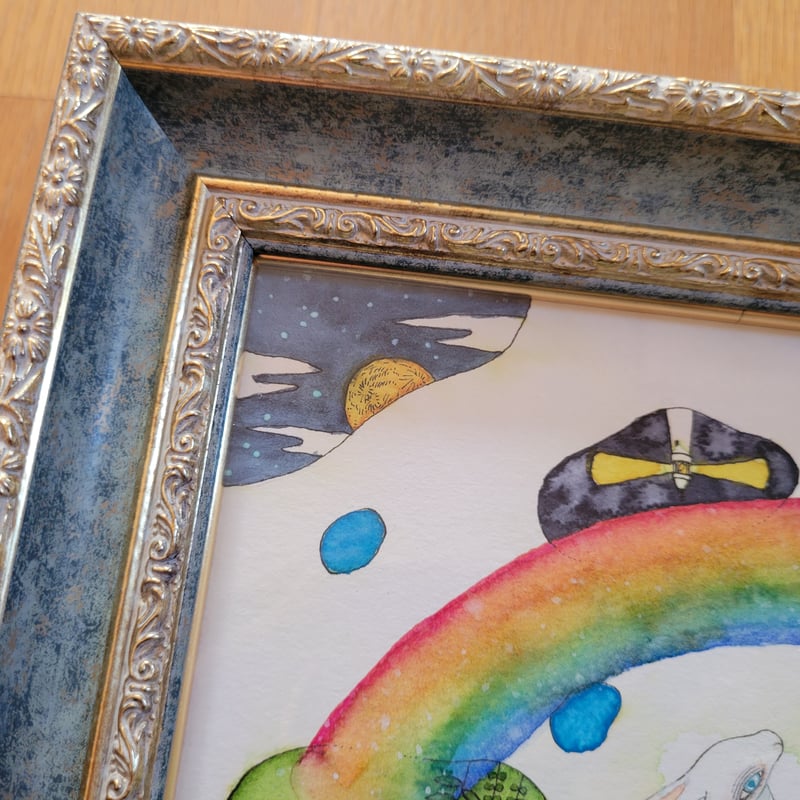 水彩画「虹の空色」 | Kaya Kayano's STORE