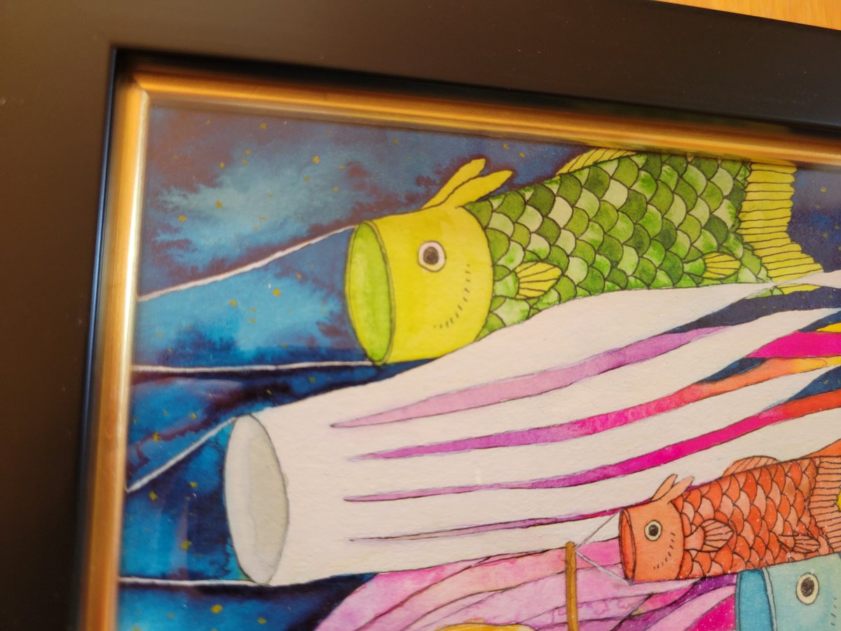 水彩画「虹のうみ」 | 茅野カヤ Kaya Kayano's STORE