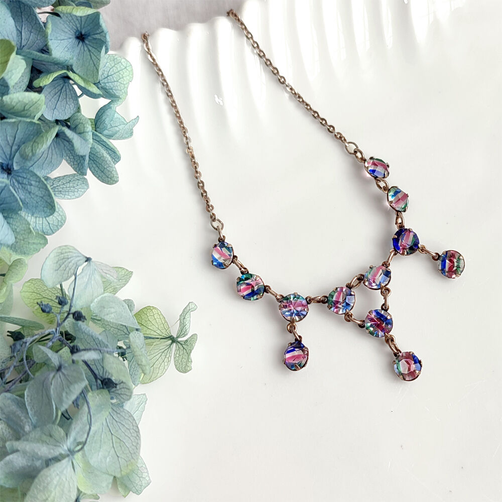 アイリスガラス シルバー ネックレス | ヴィンテージアクセサリーや