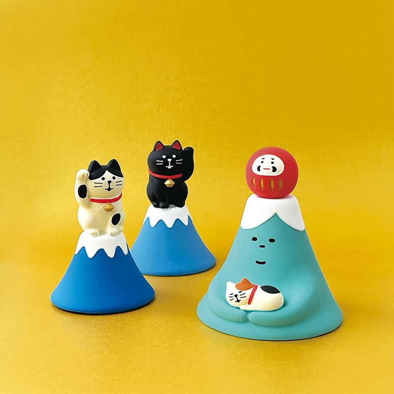 富士山招き猫(はちわれ) 【FUKU福MONO 開運富士山】10月中旬入荷
