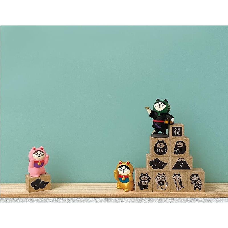 FUKUMONOはんこ（踊る招き猫 左手上げ）【FUKUMONOはんこ】 | CHEER-FUL*