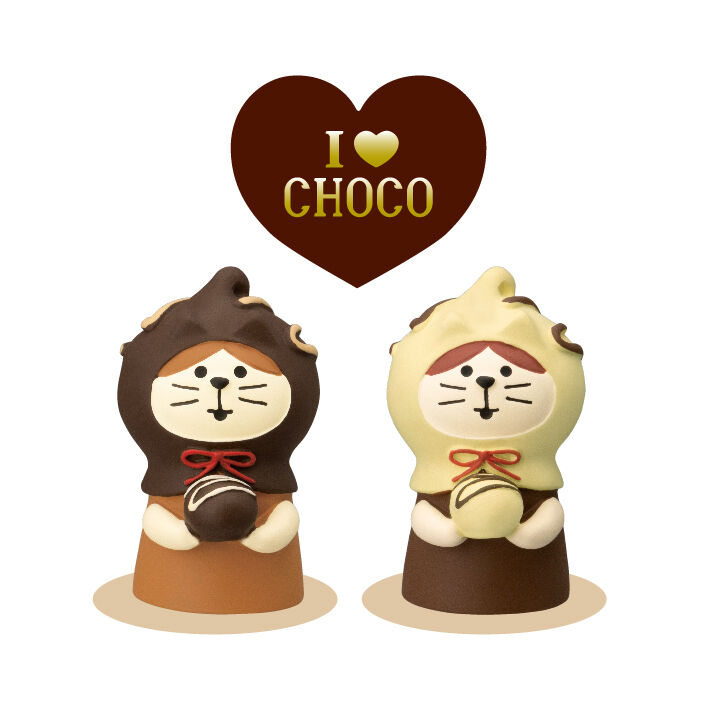 ねこずきん ボンボンショコラ(ホワイト)【I♡CHOCOLATE ねこずきん ボンボンショコラ(ホワイト)【I♡CHOCOLATE