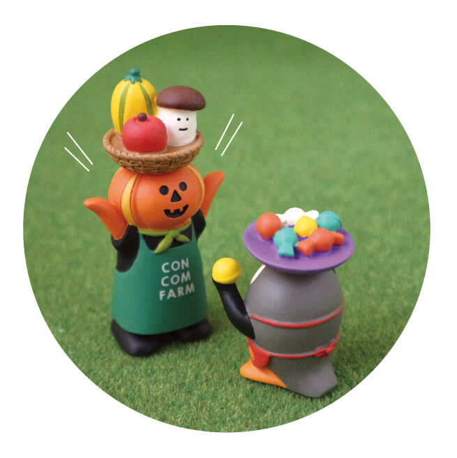 マフィンポム顔マスコット、収穫祭 かぼちゃ農夫【コンコンファーム ハロウィン収穫祭】 | CHEER-FUL*