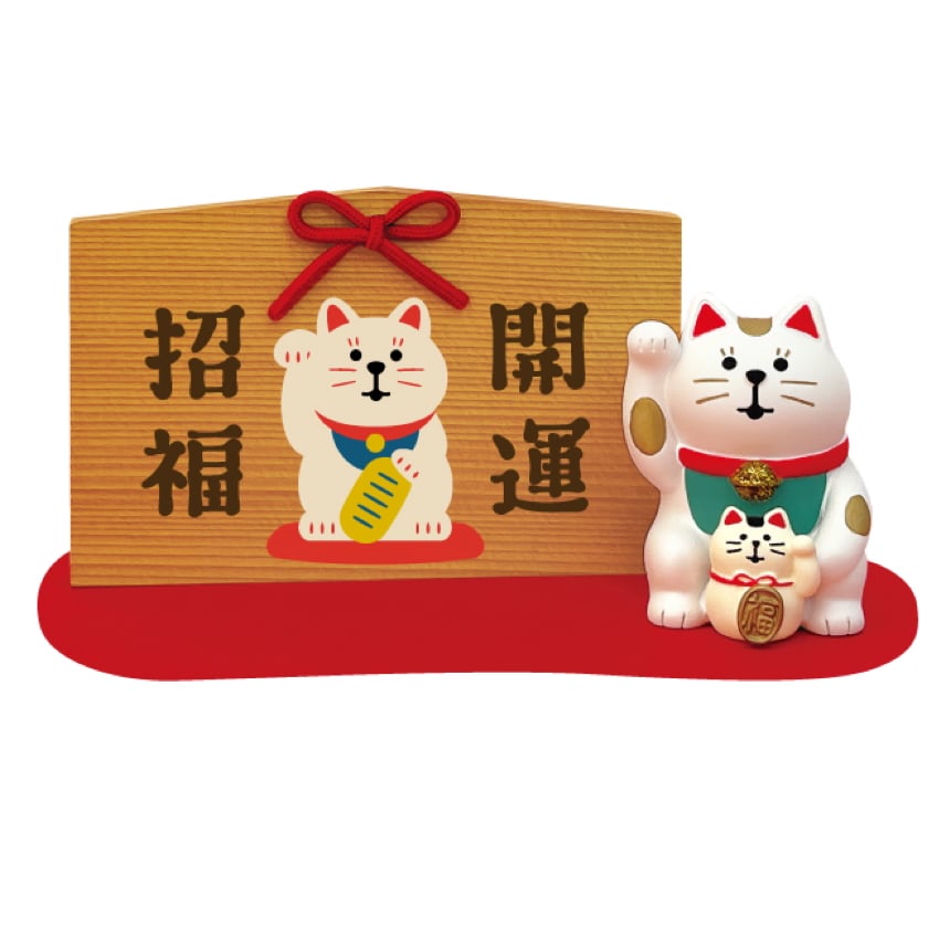 開運カラー招き猫(白) 【FUKU福MONO】 | CHEER-FUL*