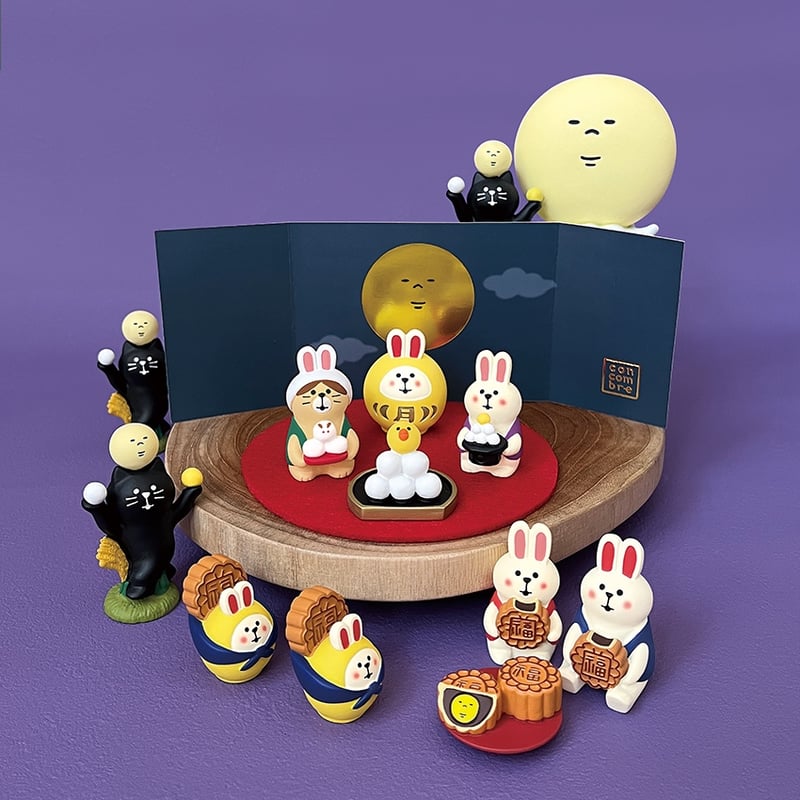 満月うさぎだるま 【うさぎ一家のお月見会】 | CHEER-FUL*