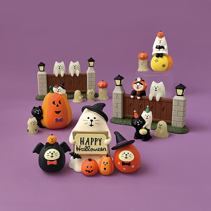 デコレ　コンコンブル　ハロウィン　おばけなにゃんこたち8点　送料無料　3個割5% デコレ コンコンブル ハロウィン おばけなにゃんこたち8点 送料