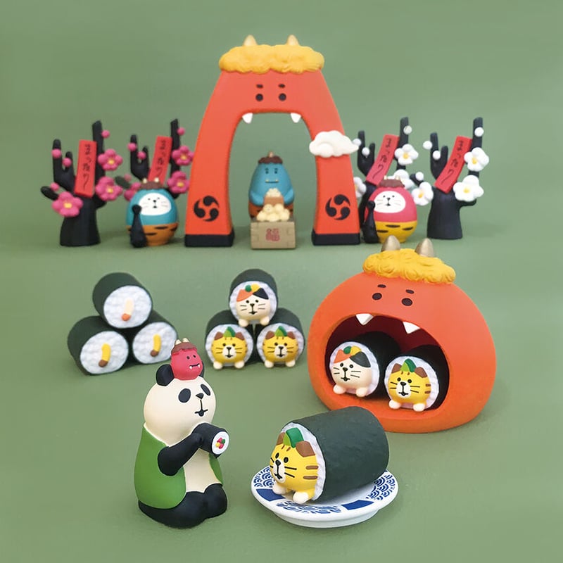 ☆節分・赤鬼・あみぐるみ・恵方巻き・棍棒・ロリポップ・ぐで猫 ☆節分・赤鬼・あみぐるみ・恵方巻き・棍棒・ロリポップ・ぐで猫