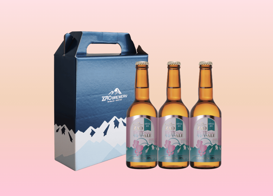 山形市長命名ビール『ZAO駒草ALE』3本セット(化粧箱付き) | ZAO
