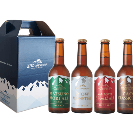 ZAO BREWERYクラフトビール　定番4種類4本セット(化粧箱付き)