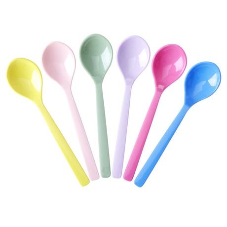 【rice（ライス）】メラミンショートスプーン　6本セット　SS23　Colors　Flower Me Happy