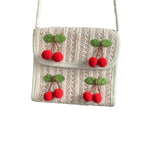 ハンドメイド♡さくらんぼバッグ ショルダーバッグ さくらんぼ | made me chum