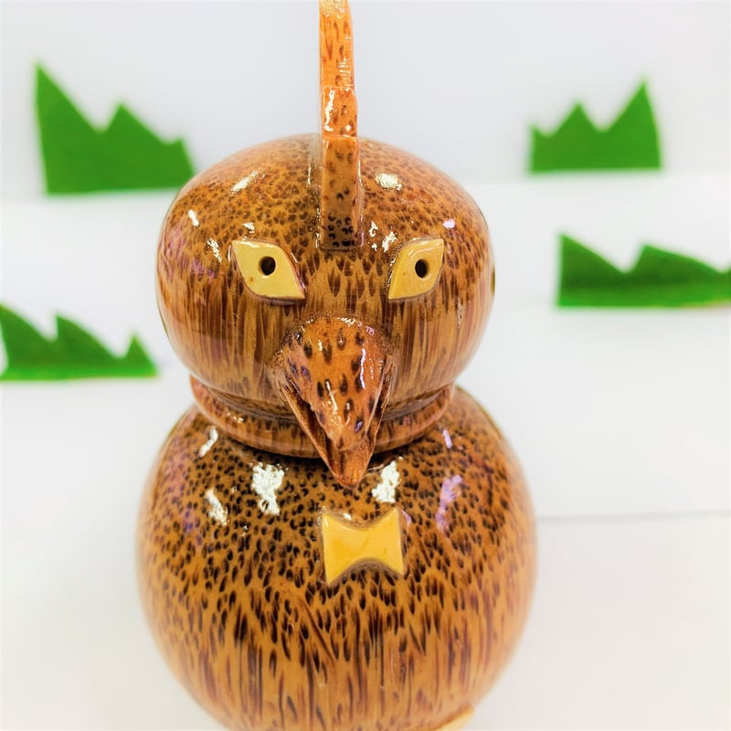 ベトナム雑貨 ココナッツウッドの楊枝入れ チック chick ニワトリ