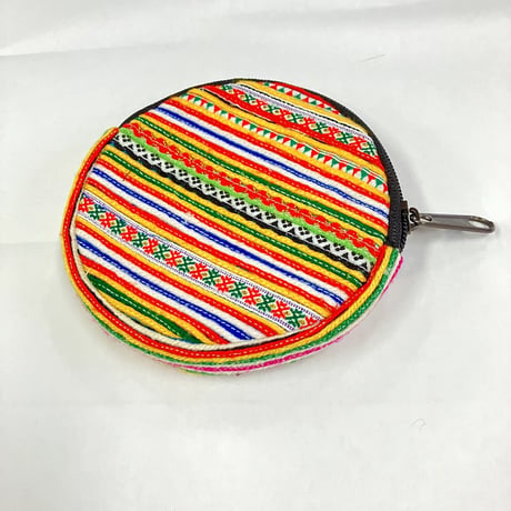 ベトナム雑貨　モン族のまんまるコインケース