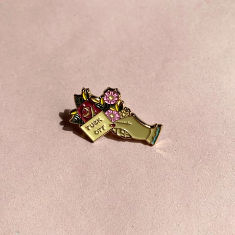エナメルピン　花束