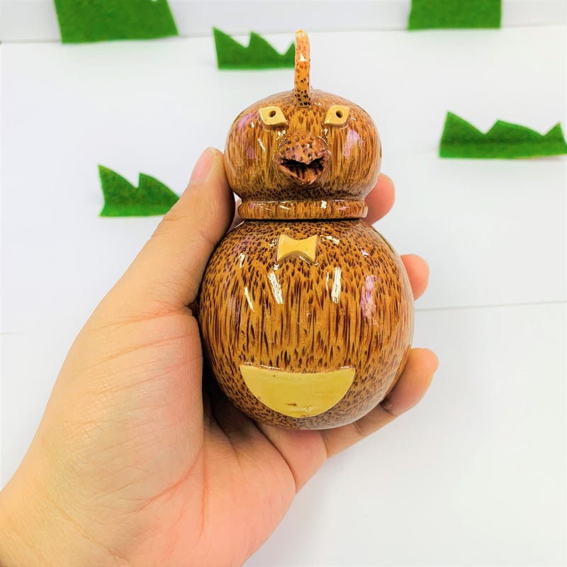 ベトナム雑貨 ココナッツウッドの楊枝入れ チック chick ニワトリ