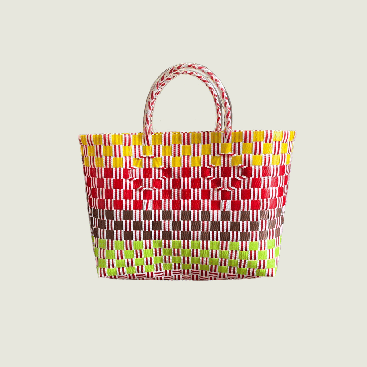 プラカゴバッグ 小 カラフル＊イエロー＊ビビッドピンク＊ライム