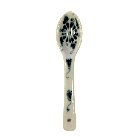 バッチャン焼き スプーン　青　菊の花