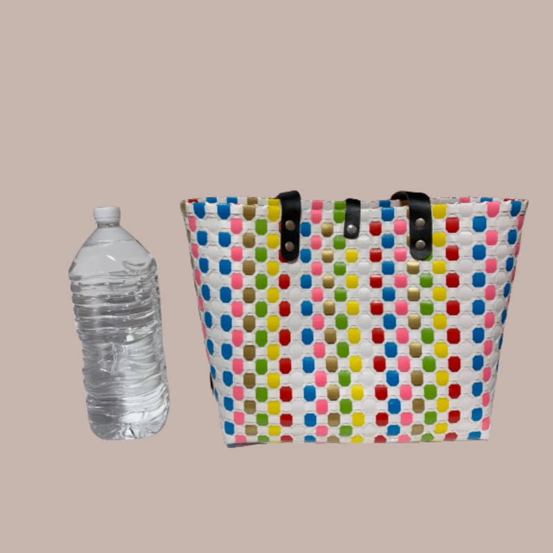 プラかごバッグ カラフル＊チェック | made me chum