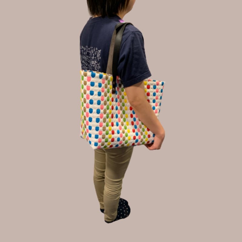 カラフルチェック柄かごバッグ プラかごバッグ カラフル＊チェック | made me chum