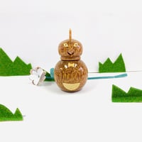 ベトナム雑貨　ココナッツウッドの楊枝入れ　チック　chick　ニワトリ