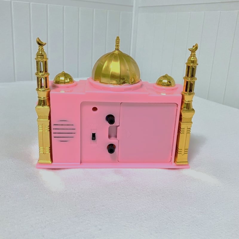 アザーンクロック モスクのかたちをした目覚まし時計 ピンク Sサイズ