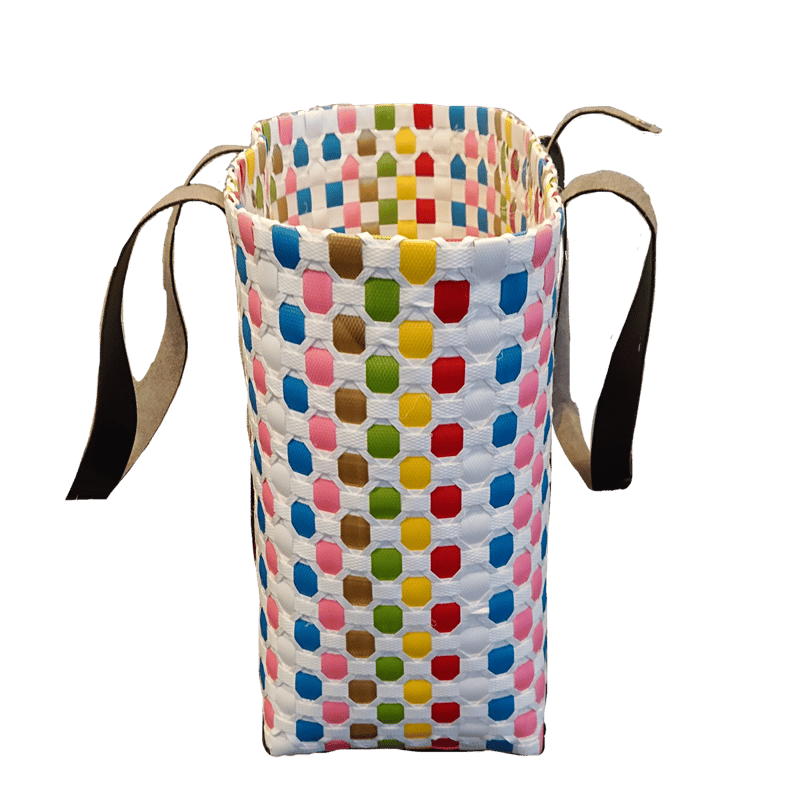 プラかごバッグ カラフル＊チェック | made me chum