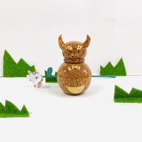 ベトナム雑貨　ココナッツウッドの楊枝入れ　カーフ　calf　子牛