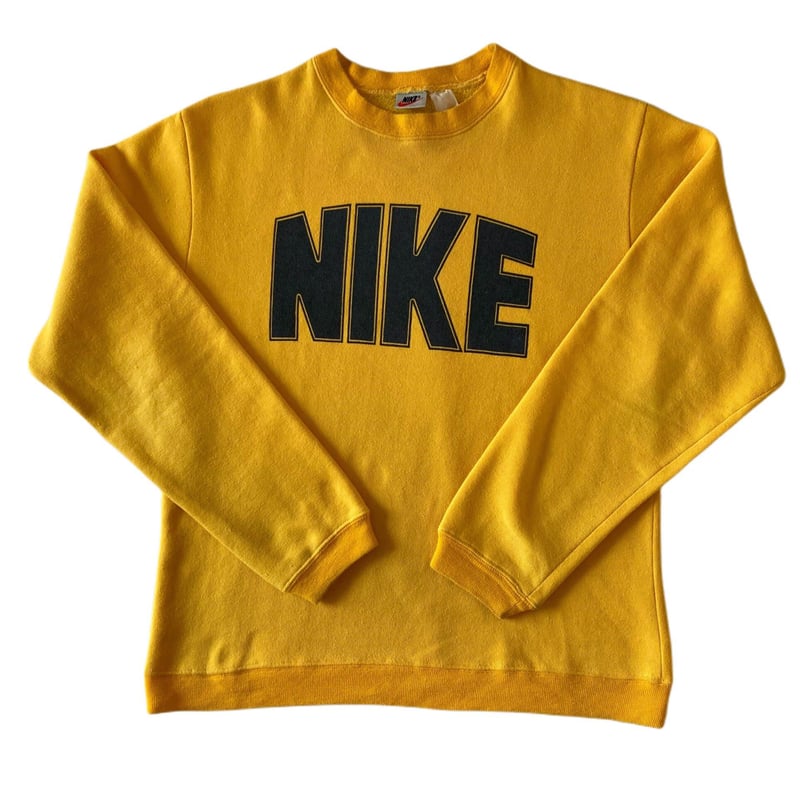 90s old NIKE sweat Made in USA mustardRL67 - スウェット