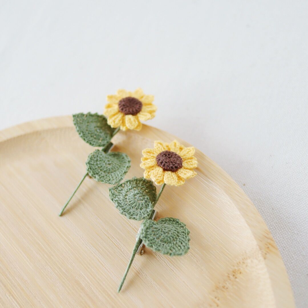 美品✳︎Trovelore トロベローレ 向日葵　ブローチ　ひまわり　イエロー Trovelore ブローチ/SUNNY SUNFLOWER | Lido オンラインショップ