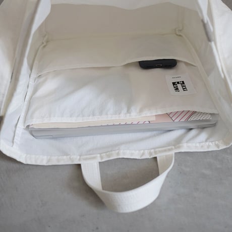 "SIDE POCKET" TOTE　WHITE　NO.54
