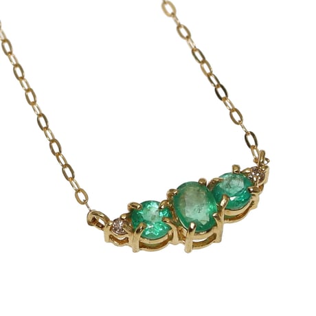 K18コロンビア産エメラルド ペンダント5x4mm K18コロンビア産