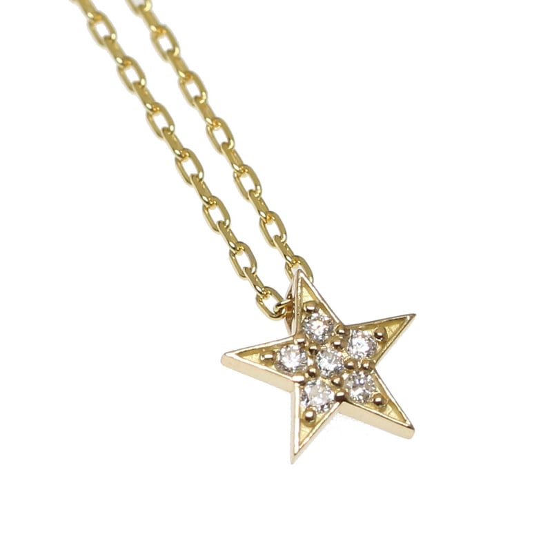 GALLERY megumi 保証書付き K18 天然 ダイヤモンド キラキラ 星