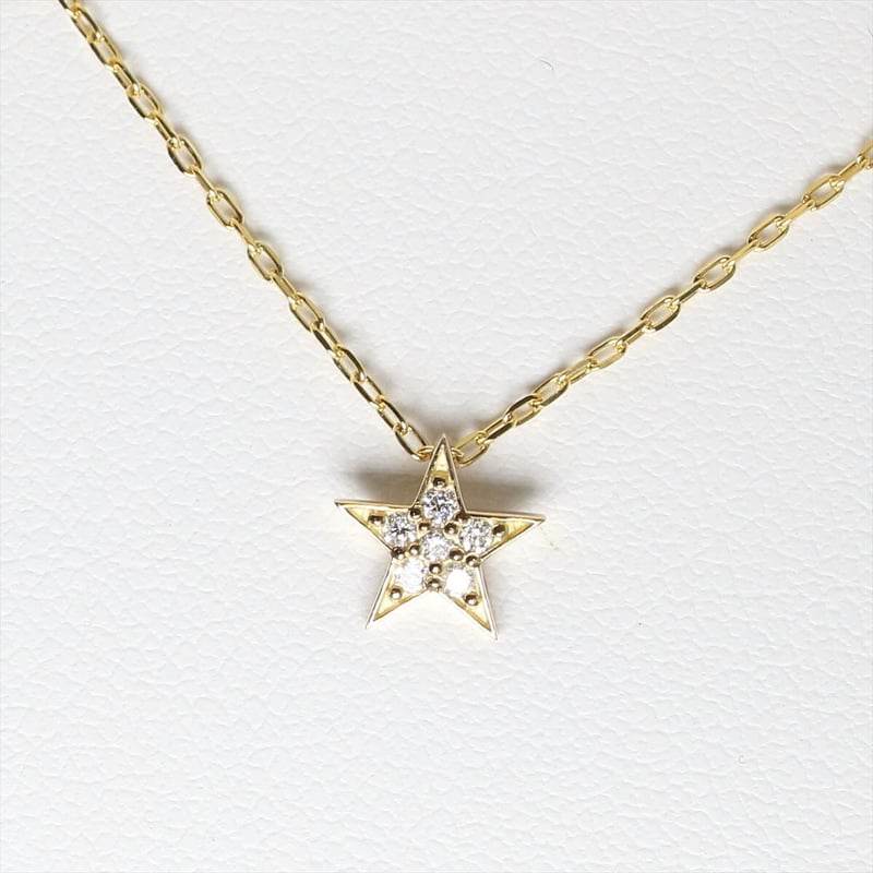 GALLERY megumi 保証書付き K18 天然 ダイヤモンド キラキラ 星 スター