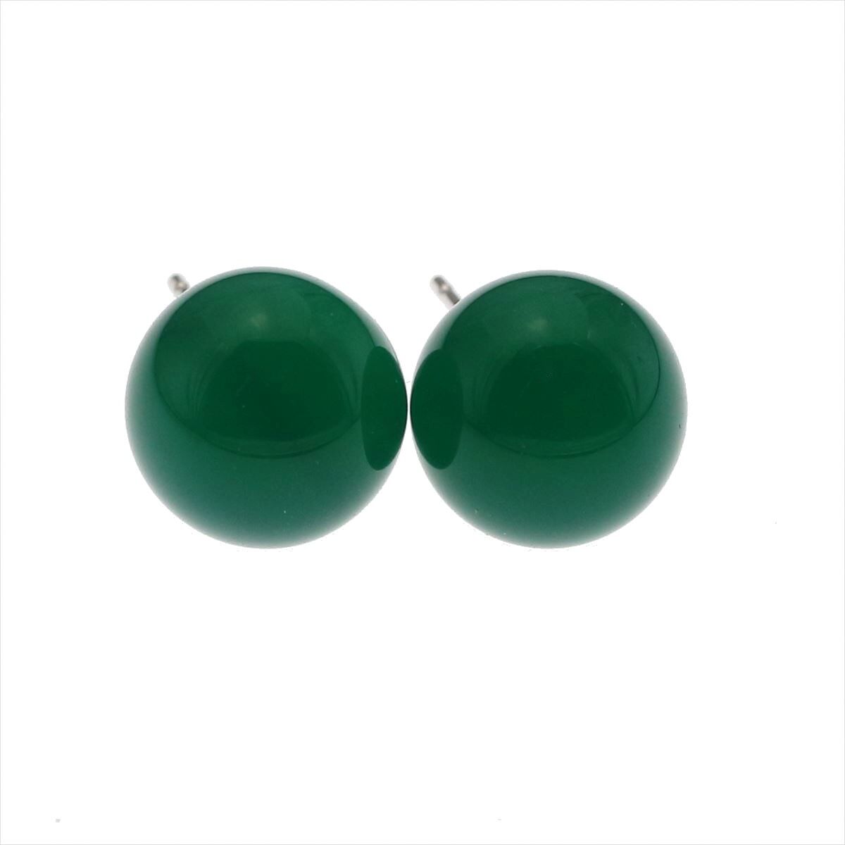 美品☆talkative☆CREST ピアス グリーンアゲート カルセドニー