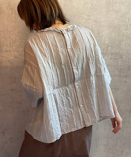 made in japan　ROBE de PEAU  R364　カミーユフリルブラウス　STRIPE