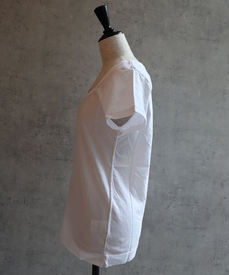 FABRIQUÉ n planète terre  221-001　オーバルネックショートスリーブTEE・002ホワイト
