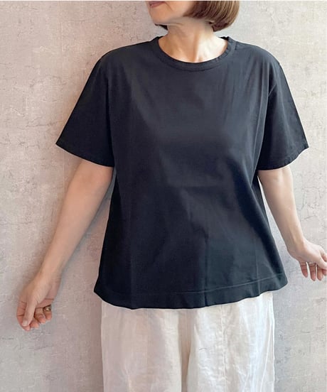 FABRIQUE en planète terre 　251−011　ワイドベーシック半袖TEE　BLACK