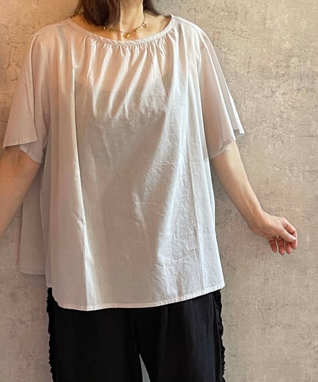 made in Japan   FABRIQUE en planète terre　261-115　ローン七分袖トップス　グレージュ