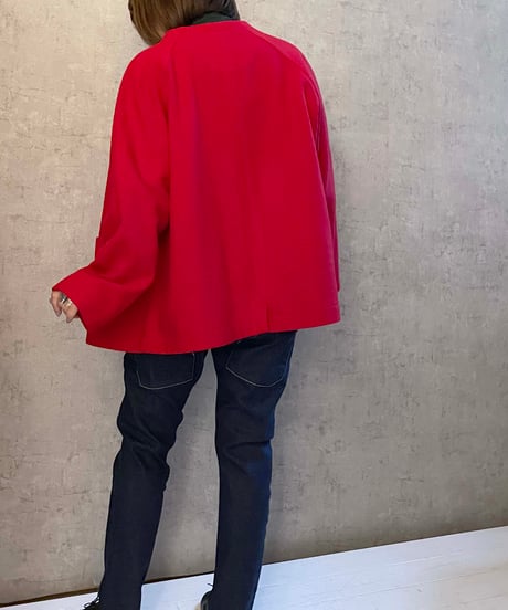 FABRIQUE en planète terre 　242-072　ダブルボタンコート 　RED